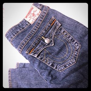 True Religion Cropped Flare Joey Jeans